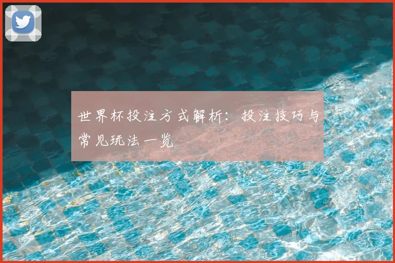 世界杯投注方式解析：投注技巧与常见玩法一览